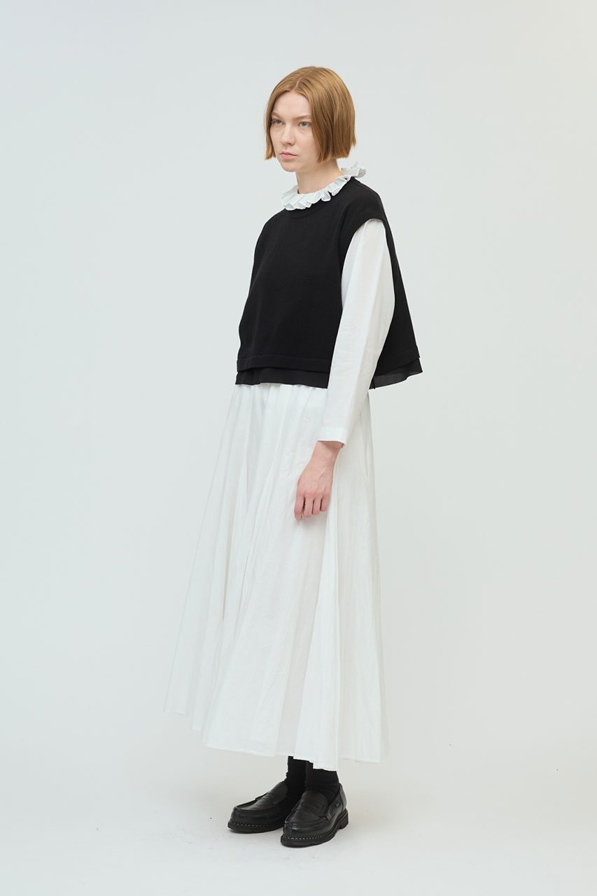 【ミズイロ インド/mizuiro ind】のシフォンフリルヘムベスト 人気、トレンドファッション・服の通販 founy(ファニー) ファッション Fashion レディースファッション Fashion for Women トップス・カットソー Cut & Sew Tops ニット Knit Tops & Sweaters ベスト&ジレ / 重ね着スタイル Vests & Gilets カジュアルプルオーバー・ニットトップス Pullovers & Knit Tops / Casual Pullovers ショート Short, Short Length スリーブ Sleeve, Long Sleeve / Short Sleeve バランス Balance, Style Balance フレンチ French, French Style ベスト Vest, Waistcoat other-7|ID: prp329100004720735 ipo3291000000034168404