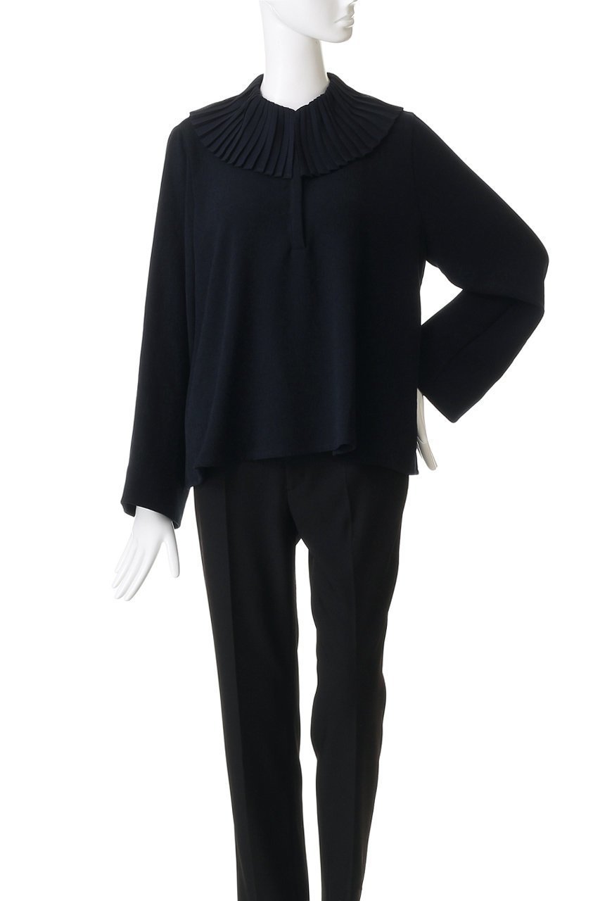 【ミズイロ インド/mizuiro ind】のpleats collar shirt P/O プルオーバー 人気、トレンドファッション・服の通販 founy(ファニー) 　ファッション　Fashion　レディースファッション　Fashion for Women　トップス・カットソー　Cut & Sew Tops　シャツ・ブラウス・オフィスカジュアル　Elegant Blouses & Button-Ups　カジュアルプルオーバー・ニットトップス　Pullovers & Knit Tops / Casual Pullovers　おすすめ　Recommended / Our Picks　インナー　Innerwear　オケージョン　Occasion Wear　スウェット / スエット　Sweatshirt, Sweatwear　スリーブ　Sleeve, Long Sleeve / Short Sleeve　ドレープ　Drape, Draping Fabric　プリーツ　Pleats, Pleated　ボトム　Bottoms, Lower Wear　ロング　Long, Long-Length　エレガント 上品　Elegant　新作・新入荷　New Arrivals / New In　other-2|ID: prp329100004720736 ipo3291000000034113867