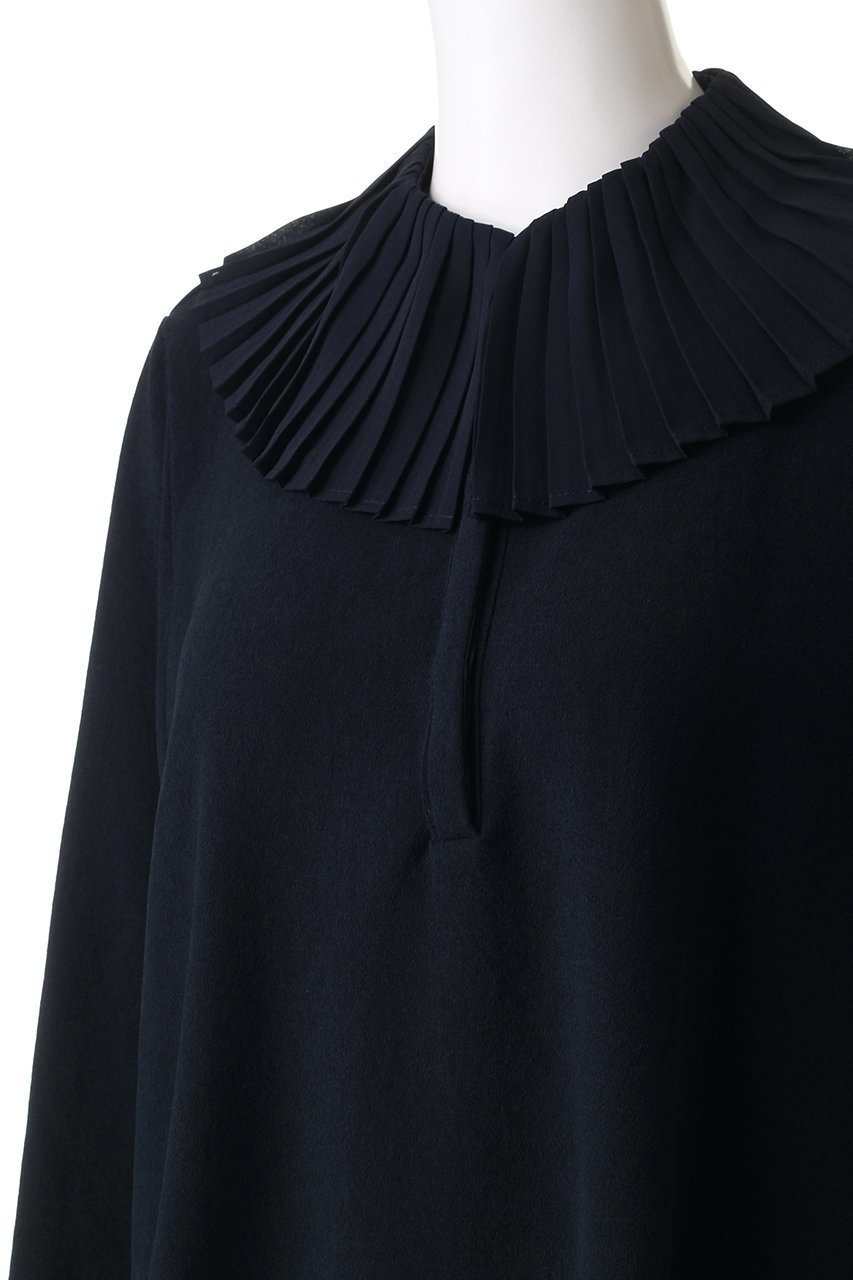 【ミズイロ インド/mizuiro ind】のpleats collar shirt P/O プルオーバー 人気、トレンドファッション・服の通販 founy(ファニー) 　ファッション　Fashion　レディースファッション　Fashion for Women　トップス・カットソー　Cut & Sew Tops　シャツ・ブラウス・オフィスカジュアル　Elegant Blouses & Button-Ups　カジュアルプルオーバー・ニットトップス　Pullovers & Knit Tops / Casual Pullovers　おすすめ　Recommended / Our Picks　インナー　Innerwear　オケージョン　Occasion Wear　スウェット / スエット　Sweatshirt, Sweatwear　スリーブ　Sleeve, Long Sleeve / Short Sleeve　ドレープ　Drape, Draping Fabric　プリーツ　Pleats, Pleated　ボトム　Bottoms, Lower Wear　ロング　Long, Long-Length　エレガント 上品　Elegant　新作・新入荷　New Arrivals / New In　other-5|ID: prp329100004720736 ipo3291000000034113870
