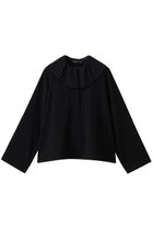 【ミズイロ インド/mizuiro ind】のプリーツカラーシャツプルオーバー black|ID:prp329100004720736