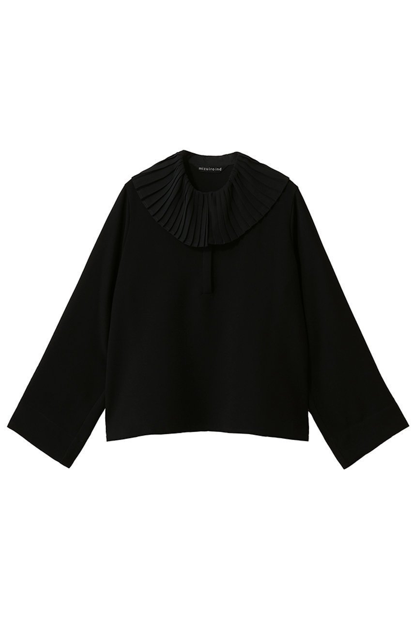 【ミズイロ インド/mizuiro ind】のプリーツカラーシャツプルオーバー インテリア・キッズ・メンズ・レディースファッション・服の通販 founy(ファニー) ファッション Fashion レディースファッション Fashion for Women トップス・カットソー Cut & Sew Tops シャツ・ブラウス・オフィスカジュアル Elegant Blouses & Button-Ups カジュアルプルオーバー・ニットトップス Pullovers & Knit Tops / Casual Pullovers おすすめ Recommended / Our Picks インナー Innerwear オケージョン Occasion Wear ショート Short, Short Length スウェット / スエット Sweatshirt, Sweatwear スリーブ Sleeve, Long Sleeve / Short Sleeve ドレープ Drape, Draping Fabric プリーツ Pleats, Pleated ボトム Bottoms, Lower Wear エレガント 上品 Elegant blackA|ID: prp329100004720736 ipo3291000000034825972