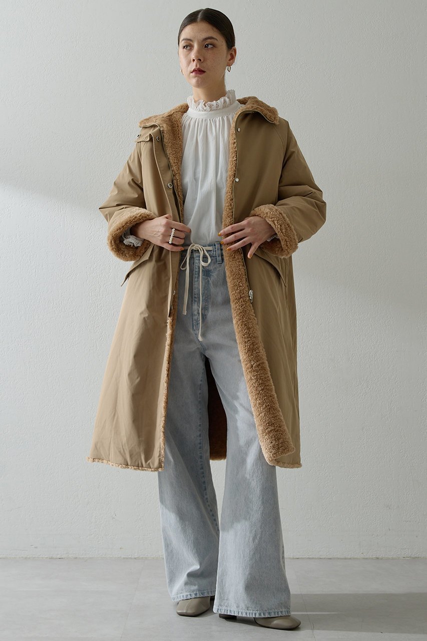 【ウィムガゼット/Whim Gazette】のリバーシブルボアコート 人気、トレンドファッション・服の通販 founy(ファニー) 　ファッション　Fashion　レディースファッション　Fashion for Women　アウター　Coat / Outerwear Collection　コート・ロングコート・ピーコート　Long Coats, Peacoats & More　ストレッチ　Stretch, Stretchy Fabric　ロング　Long, Long-Length　エレガント 上品　Elegant　新作・新入荷　New Arrivals / New In　防寒　Cold Protection, Winter-Ready　other-2|ID: prp329100004720737 ipo3291000000034113874