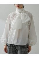 【ウィムガゼット/Whim Gazette】のギャザーボウタイブラウス 人気、トレンドファッション・服の通販 founy(ファニー) ファッション Fashion レディースファッション Fashion for Women トップス・カットソー Cut & Sew Tops シャツ・ブラウス・オフィスカジュアル Elegant Blouses & Button-Ups シンプル Simple, Minimal ジャケット Jacket, Outerwear スウェット / スエット Sweatshirt, Sweatwear スリーブ Sleeve, Long Sleeve / Short Sleeve ロング Long, Long-Length 新作・新入荷 New Arrivals / New In |ID:prp329100004720741