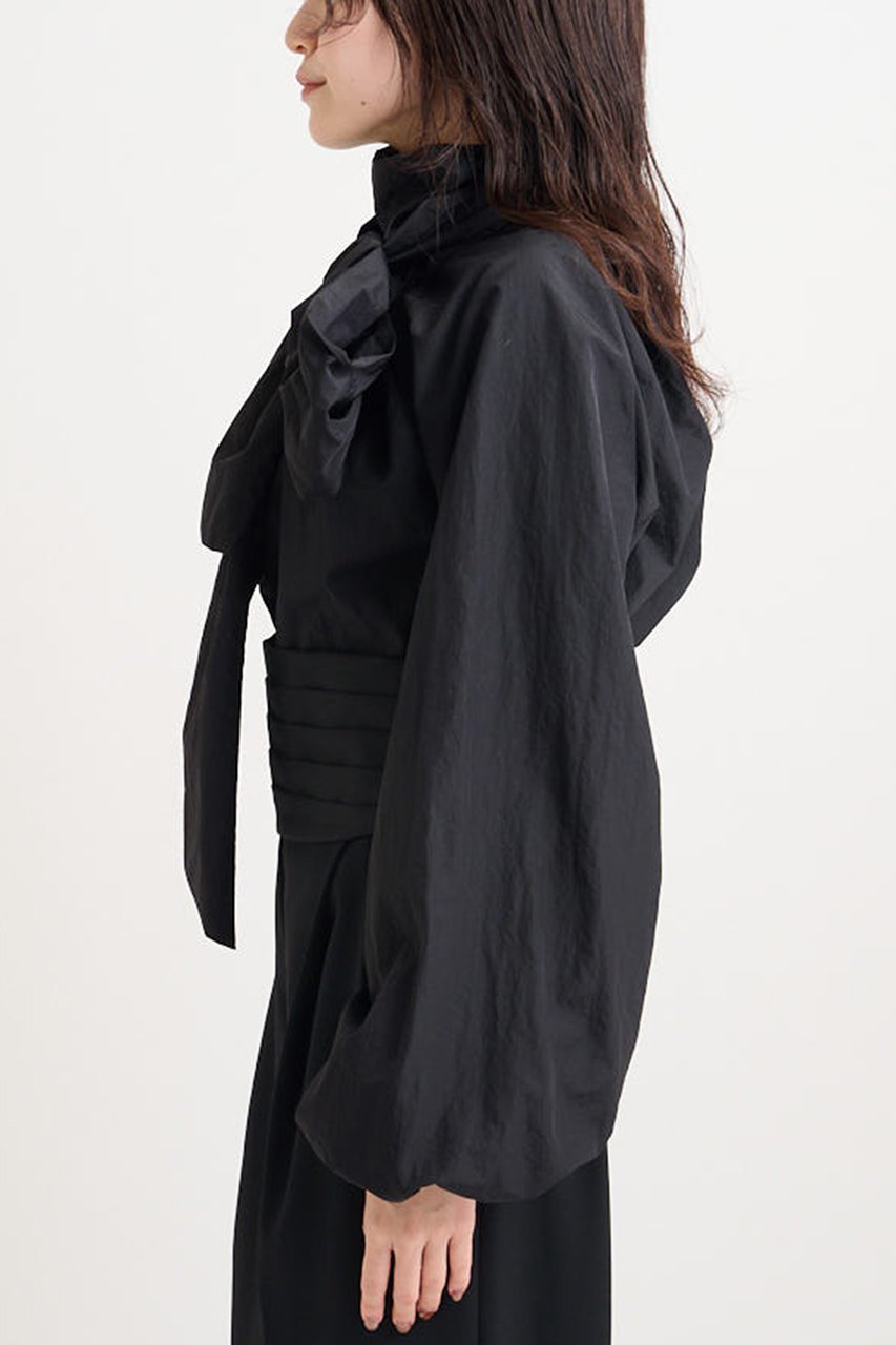 【ウィムガゼット/Whim Gazette】のギャザーボウタイブラウス 人気、トレンドファッション・服の通販 founy(ファニー) 　ファッション　Fashion　レディースファッション　Fashion for Women　トップス・カットソー　Cut & Sew Tops　シャツ・ブラウス・オフィスカジュアル　Elegant Blouses & Button-Ups　シンプル　Simple, Minimal　ジャケット　Jacket, Outerwear　スウェット / スエット　Sweatshirt, Sweatwear　スリーブ　Sleeve, Long Sleeve / Short Sleeve　ロング　Long, Long-Length　新作・新入荷　New Arrivals / New In　other-2|ID: prp329100004720741 ipo3291000000034113908