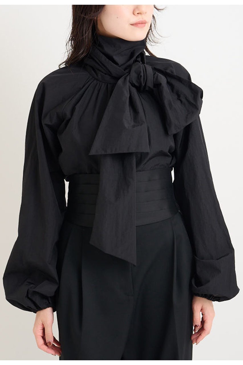 【ウィムガゼット/Whim Gazette】のギャザーボウタイブラウス 人気、トレンドファッション・服の通販 founy(ファニー) 　ファッション　Fashion　レディースファッション　Fashion for Women　トップス・カットソー　Cut & Sew Tops　シャツ・ブラウス・オフィスカジュアル　Elegant Blouses & Button-Ups　シンプル　Simple, Minimal　ジャケット　Jacket, Outerwear　スウェット / スエット　Sweatshirt, Sweatwear　スリーブ　Sleeve, Long Sleeve / Short Sleeve　ロング　Long, Long-Length　新作・新入荷　New Arrivals / New In　other-5|ID: prp329100004720741 ipo3291000000034113911