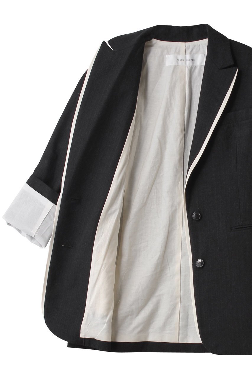 【プレインピープル/PLAIN PEOPLE】のウールリネンへリンボンテーラードジャケット 人気、トレンドファッション・服の通販 founy(ファニー) 　ファッション　Fashion　レディースファッション　Fashion for Women　アウター　Coat / Outerwear Collection　レディースジャケット・軽アウター　Jackets　テーラードジャケット / 通勤・きれいめスタイル　Tailored Jackets & Blazers　ジャケット　Jacket, Outerwear　リネン　Linen, Linen Fabric　秋　Autumn　other-6|ID: prp329100004720747 ipo3291000000035888891