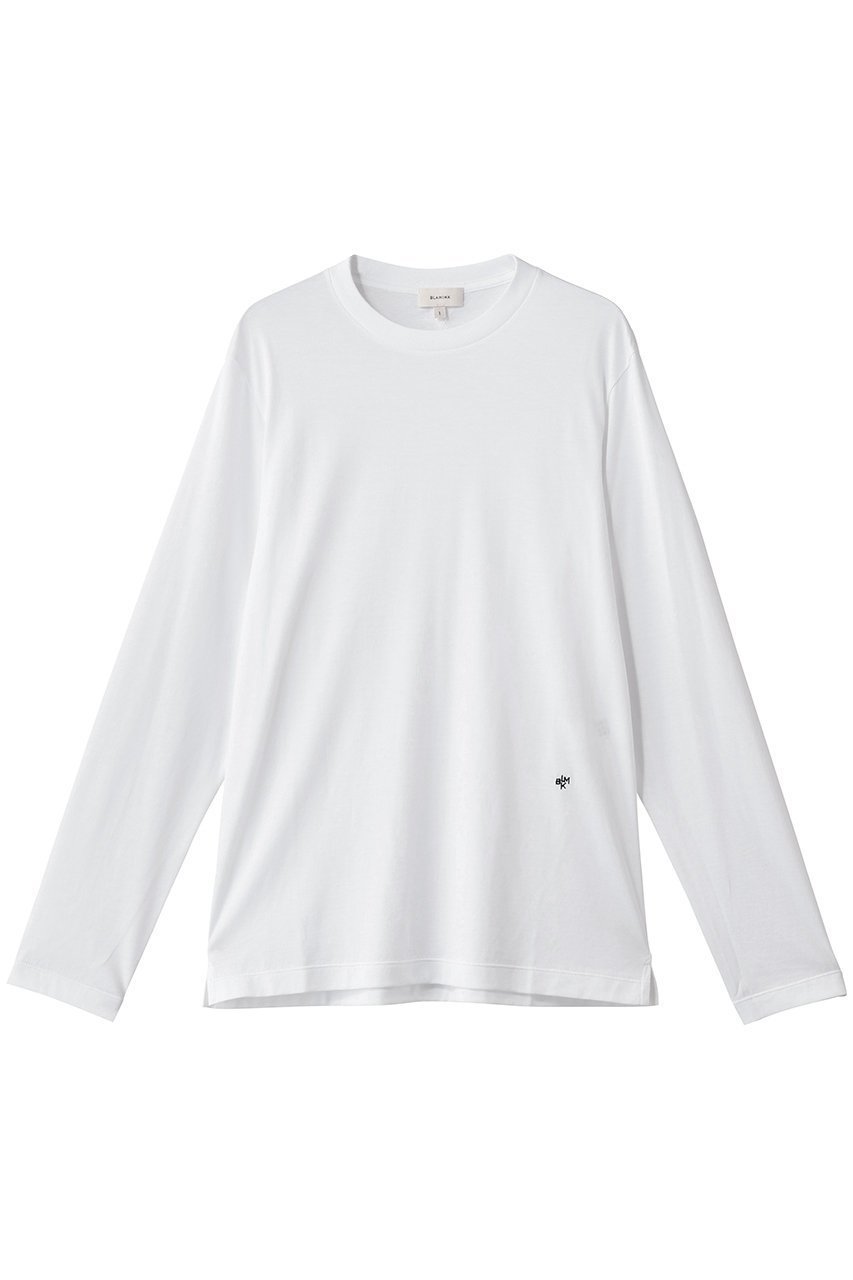 【ブラミンク/BLAMINK】の【BLMK】ロゴロングスリーブ インテリア・キッズ・メンズ・レディースファッション・服の通販 founy(ファニー) 　ファッション　Fashion　レディースファッション　Fashion for Women　トップス・カットソー　Cut & Sew Tops　シャツ・ブラウス・オフィスカジュアル　Elegant Blouses & Button-Ups　ロングTシャツ・Tシャツ　Longline T-Shirts & Tees　カットソー・ベーシックTシャツ　Cut-and-Sewn Tops / Stretch Tees & Basics　スリーブ　Sleeve, Long Sleeve / Short Sleeve　ベーシック　Basic, Essential　ロング　Long, Long-Length　新作・新入荷　New Arrivals / New In　ホワイト|ID: prp329100004720750 ipo3291000000034113970