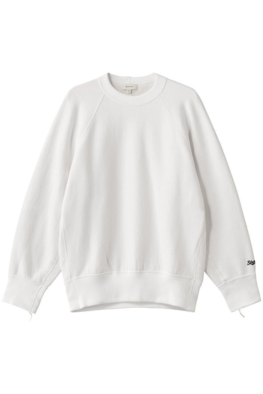 【ブラミンク/BLAMINK】の【BLMK】吊り裏毛クルーネックロングスリーブ インテリア・キッズ・メンズ・レディースファッション・服の通販 founy(ファニー) 　ファッション　Fashion　レディースファッション　Fashion for Women　トップス・カットソー　Cut & Sew Tops　シャツ・ブラウス・オフィスカジュアル　Elegant Blouses & Button-Ups　ロングTシャツ・Tシャツ　Longline T-Shirts & Tees　カットソー・ベーシックTシャツ　Cut-and-Sewn Tops / Stretch Tees & Basics　スウェット / スエット　Sweatshirt, Sweatwear　スリーブ　Sleeve, Long Sleeve / Short Sleeve　フォルム　Silhouette, Form　ロング　Long, Long-Length　A/W・秋冬　Autumn/Winter　ホワイト|ID: prp329100004720751 ipo3291000000036004876