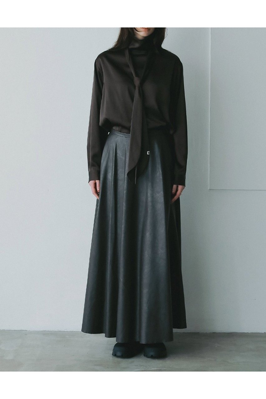 【ハー/HER.】の【10/9 0:00販売開始】フェイクレザーマキシフレアスカート 人気、トレンドファッション・服の通販 founy(ファニー) 　ファッション　Fashion　レディースファッション　Fashion for Women　スカート　Skirts　Aライン・フレアスカート　A-Line & Flared Skirts　ロングスカート　Long Skirts / Maxi & Midi Skirts　フレア　Flare, Flared　マキシ　Maxi, Full Length　ロング　Long, Long-Length　新作・新入荷　New Arrivals / New In　other-3|ID: prp329100004721420 ipo3291000000034121520