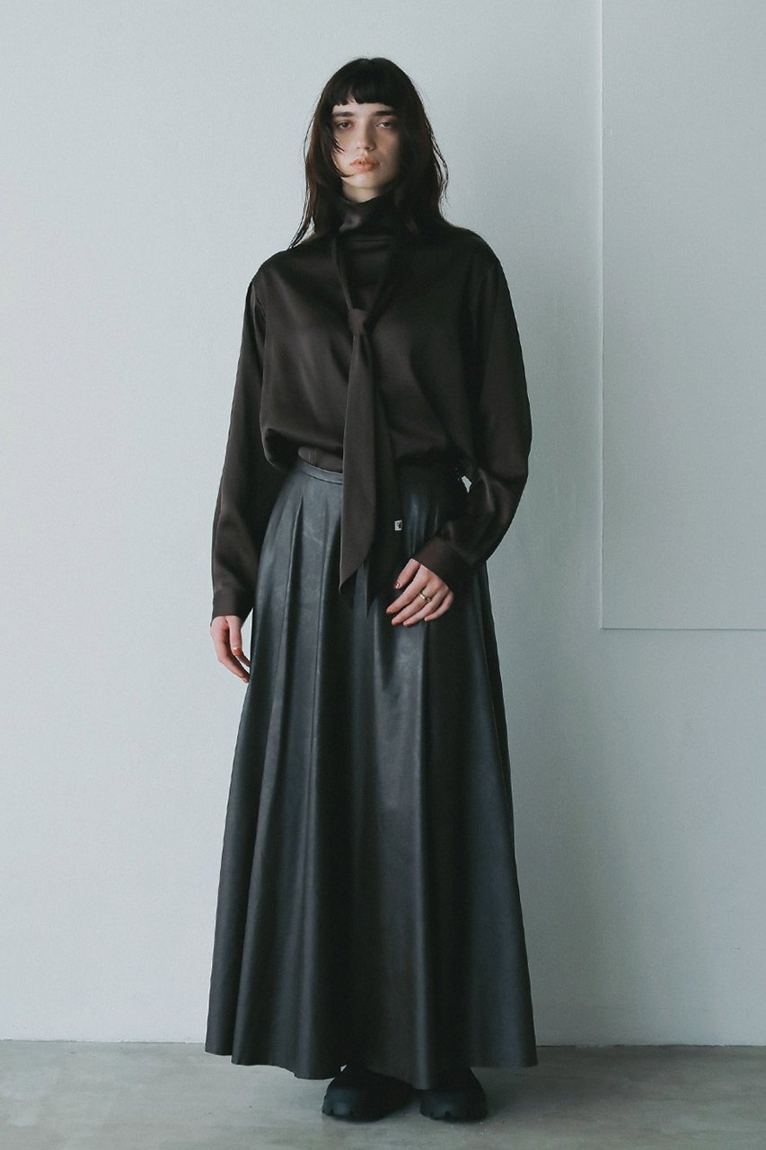 【ハー/HER.】の【10/9 0:00販売開始】フェイクレザーマキシフレアスカート 人気、トレンドファッション・服の通販 founy(ファニー) 　ファッション　Fashion　レディースファッション　Fashion for Women　スカート　Skirts　Aライン・フレアスカート　A-Line & Flared Skirts　ロングスカート　Long Skirts / Maxi & Midi Skirts　フレア　Flare, Flared　マキシ　Maxi, Full Length　ロング　Long, Long-Length　新作・新入荷　New Arrivals / New In　other-4|ID: prp329100004721420 ipo3291000000034121521