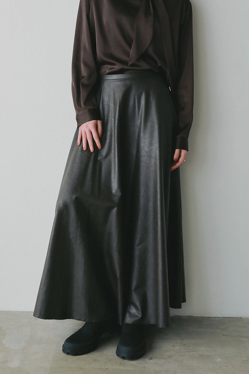 【ハー/HER.】の【10/9 0:00販売開始】フェイクレザーマキシフレアスカート 人気、トレンドファッション・服の通販 founy(ファニー) 　ファッション　Fashion　レディースファッション　Fashion for Women　スカート　Skirts　Aライン・フレアスカート　A-Line & Flared Skirts　ロングスカート　Long Skirts / Maxi & Midi Skirts　フレア　Flare, Flared　マキシ　Maxi, Full Length　ロング　Long, Long-Length　新作・新入荷　New Arrivals / New In　other-7|ID: prp329100004721420 ipo3291000000034121524