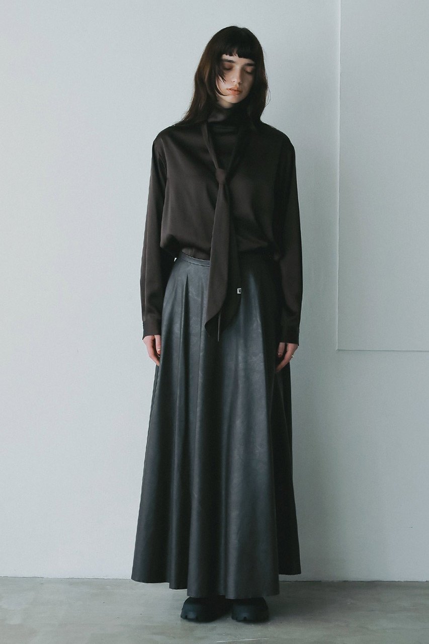 【ハー/HER.】のフェイクレザーマキシフレアスカート 人気、トレンドファッション・服の通販 founy(ファニー) 　ファッション　Fashion　レディースファッション　Fashion for Women　スカート　Skirts　Aライン・フレアスカート　A-Line & Flared Skirts　ロングスカート　Long Skirts / Maxi & Midi Skirts　フレア　Flare, Flared　マキシ　Maxi, Full Length　ロング　Long, Long-Length　other-7|ID: prp329100004721420 ipo3291000000035842725