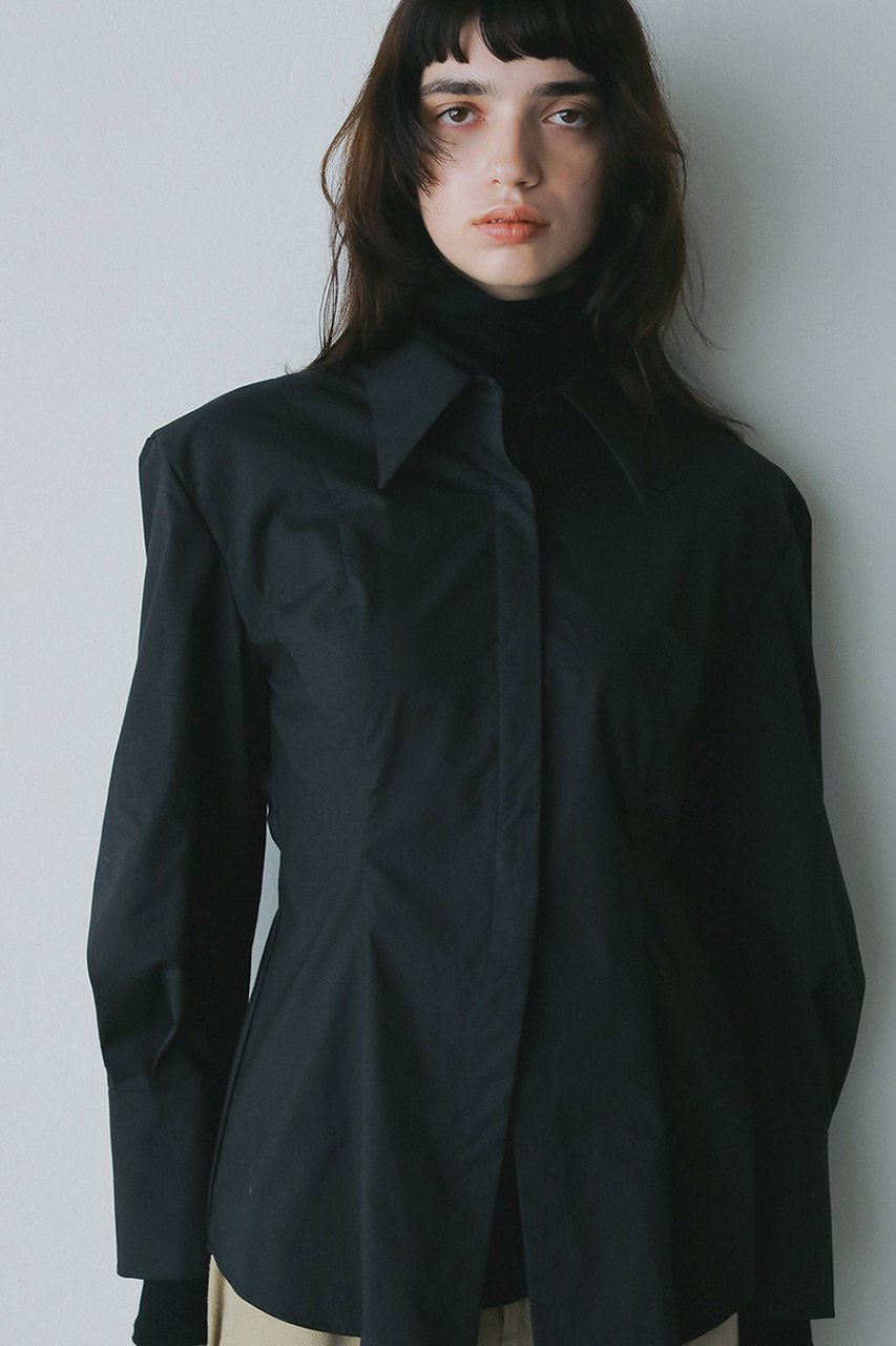【ハー/HER.】の【10/9 0:00販売開始】ウエストシェイプシャツブラウス 人気、トレンドファッション・服の通販 founy(ファニー) 　ファッション　Fashion　レディースファッション　Fashion for Women　トップス・カットソー　Cut & Sew Tops　シャツ・ブラウス・オフィスカジュアル　Elegant Blouses & Button-Ups　シェイプ　Shape, Slim Fit　スリーブ　Sleeve, Long Sleeve / Short Sleeve　フォルム　Silhouette, Form　ロング　Long, Long-Length　ワッシャー　Washer, Crinkled Finish　新作・新入荷　New Arrivals / New In　 other-1|ID: prp329100004721423 ipo3291000000034121541