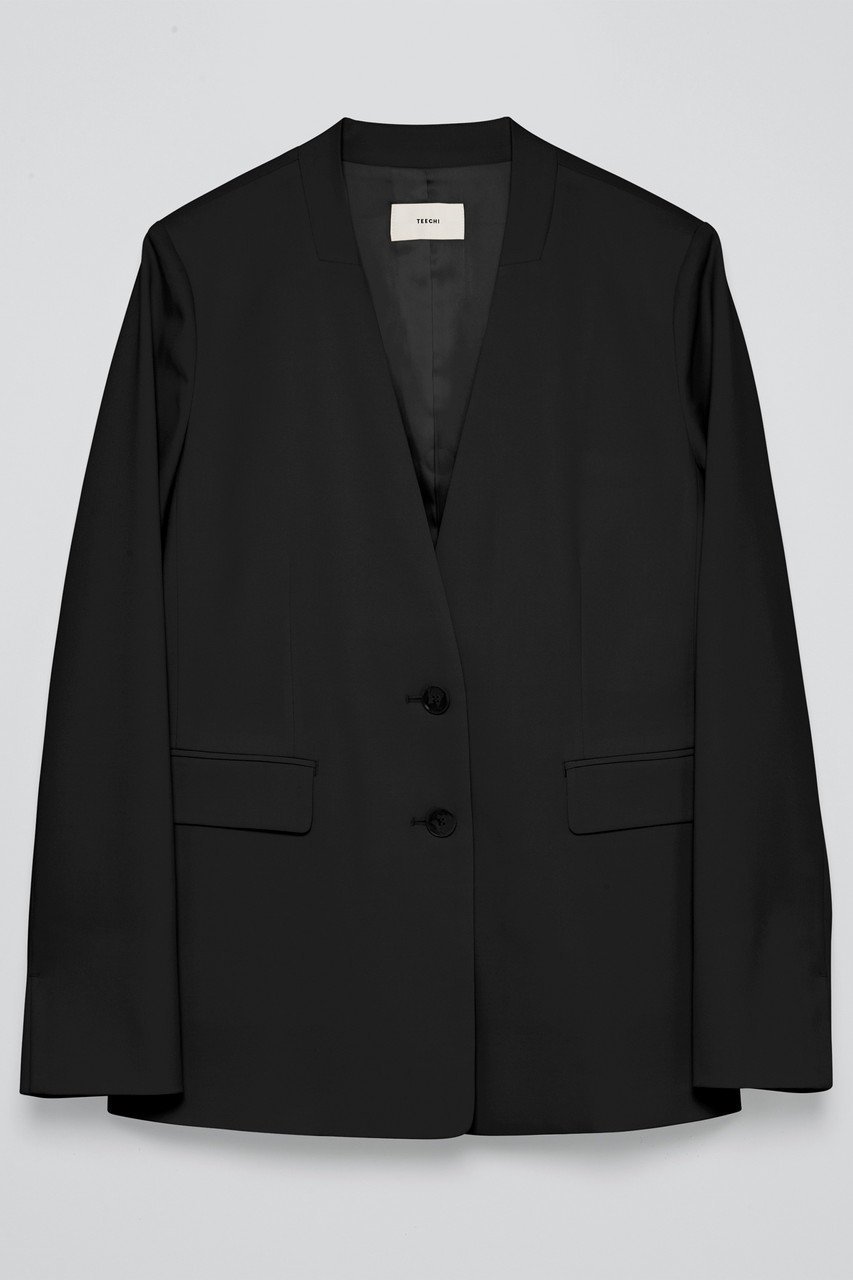 【ティーチ/TEECHI】のストレッチノーカラージャケット インテリア・キッズ・メンズ・レディースファッション・服の通販 founy(ファニー) 　ファッション　Fashion　レディースファッション　Fashion for Women　アウター　Coat / Outerwear Collection　レディースジャケット・軽アウター　Jackets　ノーカラージャケット / シンプル上品コーデ　Collarless Jackets　コンパクト　Compact, Small Size　ジャケット　Jacket, Outerwear　ストレッチ　Stretch, Stretchy Fabric　スマート　Smart, Elegant　スリット　Slit, Slit Detail　セットアップ　Set-Up, Coordinated Outfit　デスク　Desk, Work Desk　バランス　Balance, Style Balance　ポケット　Pocket, Pocket Detail　ワーク　Workwear, Utility Style　エレガント 上品　Elegant　新作・新入荷　New Arrivals / New In　ビジネス 仕事 通勤　Business / Work / Commuting　ブラック|ID: prp329100004722620 ipo3291000000034133298