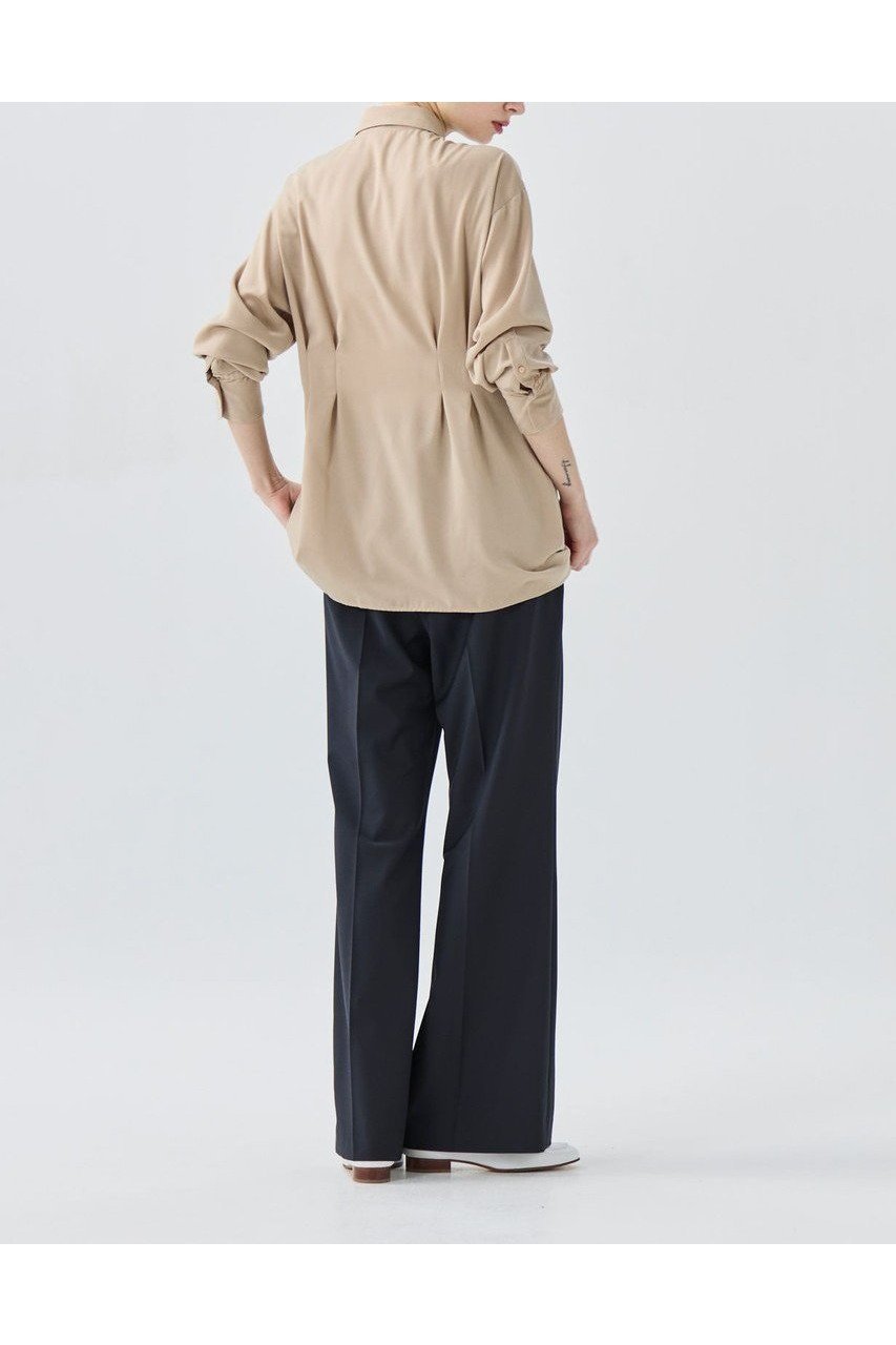 【ティーチ/TEECHI】のインバーテッドタックブラウス 人気、トレンドファッション・服の通販 founy(ファニー) 　ファッション　Fashion　レディースファッション　Fashion for Women　トップス・カットソー　Cut & Sew Tops　シャツ・ブラウス・オフィスカジュアル　Elegant Blouses & Button-Ups　おすすめ　Recommended / Our Picks　とろみ　Fluid, Flowy Fabric　サテン　Satin, Glossy Fabric　スリーブ　Sleeve, Long Sleeve / Short Sleeve　デスク　Desk, Work Desk　ドレープ　Drape, Draping Fabric　ドロップ　Drop Shoulder, Dropped Style　モダン　Modern, Contemporary　リラックス　Relax, Relaxed Fit　ロング　Long, Long-Length　ワーク　Workwear, Utility Style　エレガント 上品　Elegant　新作・新入荷　New Arrivals / New In　洗える　Machine Washable　other-3|ID: prp329100004722621 ipo3291000000034133310