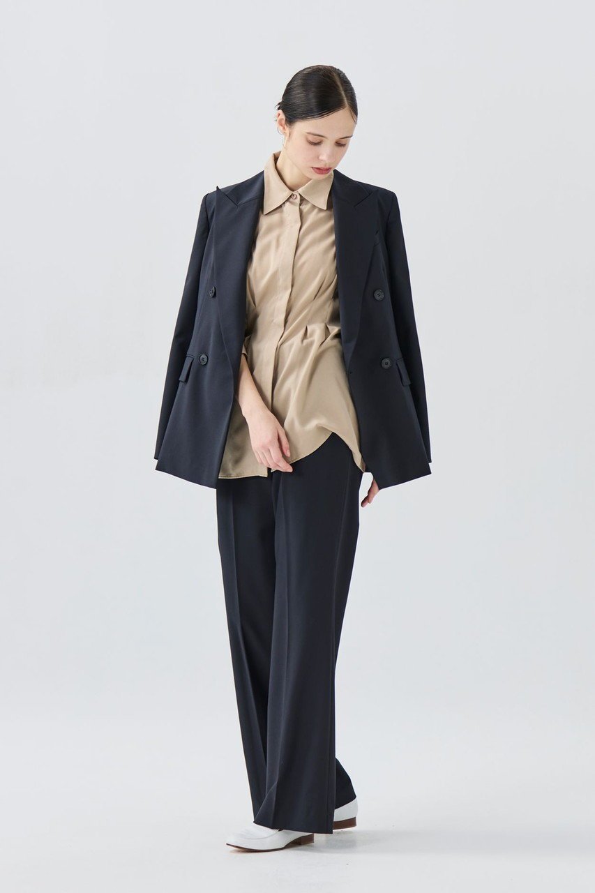 【ティーチ/TEECHI】のインバーテッドタックブラウス 人気、トレンドファッション・服の通販 founy(ファニー) 　ファッション　Fashion　レディースファッション　Fashion for Women　トップス・カットソー　Cut & Sew Tops　シャツ・ブラウス・オフィスカジュアル　Elegant Blouses & Button-Ups　おすすめ　Recommended / Our Picks　とろみ　Fluid, Flowy Fabric　サテン　Satin, Glossy Fabric　スリーブ　Sleeve, Long Sleeve / Short Sleeve　デスク　Desk, Work Desk　ドレープ　Drape, Draping Fabric　ドロップ　Drop Shoulder, Dropped Style　モダン　Modern, Contemporary　リラックス　Relax, Relaxed Fit　ロング　Long, Long-Length　ワーク　Workwear, Utility Style　エレガント 上品　Elegant　新作・新入荷　New Arrivals / New In　洗える　Machine Washable　other-6|ID: prp329100004722621 ipo3291000000034133313