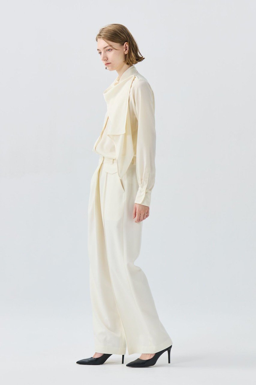 【ティーチ/TEECHI】のラップクロスブラウス 人気、トレンドファッション・服の通販 founy(ファニー) 　ファッション　Fashion　レディースファッション　Fashion for Women　トップス・カットソー　Cut & Sew Tops　シャツ・ブラウス・オフィスカジュアル　Elegant Blouses & Button-Ups　とろみ　Fluid, Flowy Fabric　サテン　Satin, Glossy Fabric　スカーフ　Scarf, Neckwear　スリーブ　Sleeve, Long Sleeve / Short Sleeve　ドレープ　Drape, Draping Fabric　ロング　Long, Long-Length　エレガント 上品　Elegant　新作・新入荷　New Arrivals / New In　洗える　Machine Washable　other-4|ID: prp329100004722622 ipo3291000000034133321