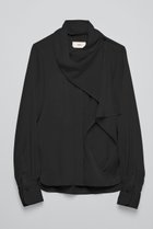 【ティーチ/TEECHI】のラップクロスブラウス ブラック|ID: prp329100004722622 ipo3291000000035493655