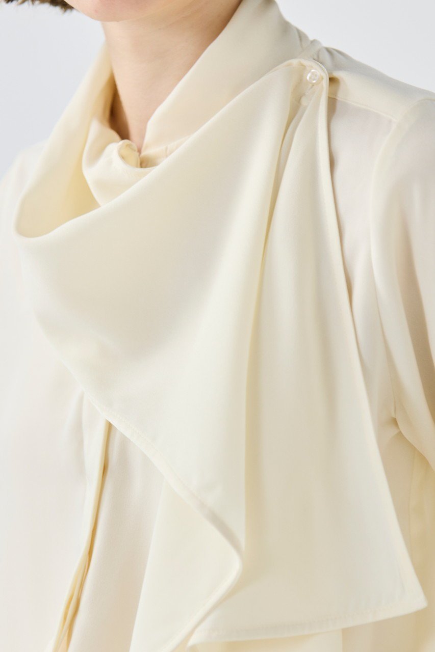 【ティーチ/TEECHI】のラップクロスブラウス 人気、トレンドファッション・服の通販 founy(ファニー) ファッション Fashion レディースファッション Fashion for Women トップス・カットソー Cut & Sew Tops シャツ・ブラウス・オフィスカジュアル Elegant Blouses & Button-Ups とろみ Fluid, Flowy Fabric サテン Satin, Glossy Fabric スカーフ Scarf, Neckwear スリーブ Sleeve, Long Sleeve / Short Sleeve ドレープ Drape, Draping Fabric ロング Long, Long-Length エレガント 上品 Elegant 洗える Machine Washable other-6|ID: prp329100004722622 ipo3291000000035493660