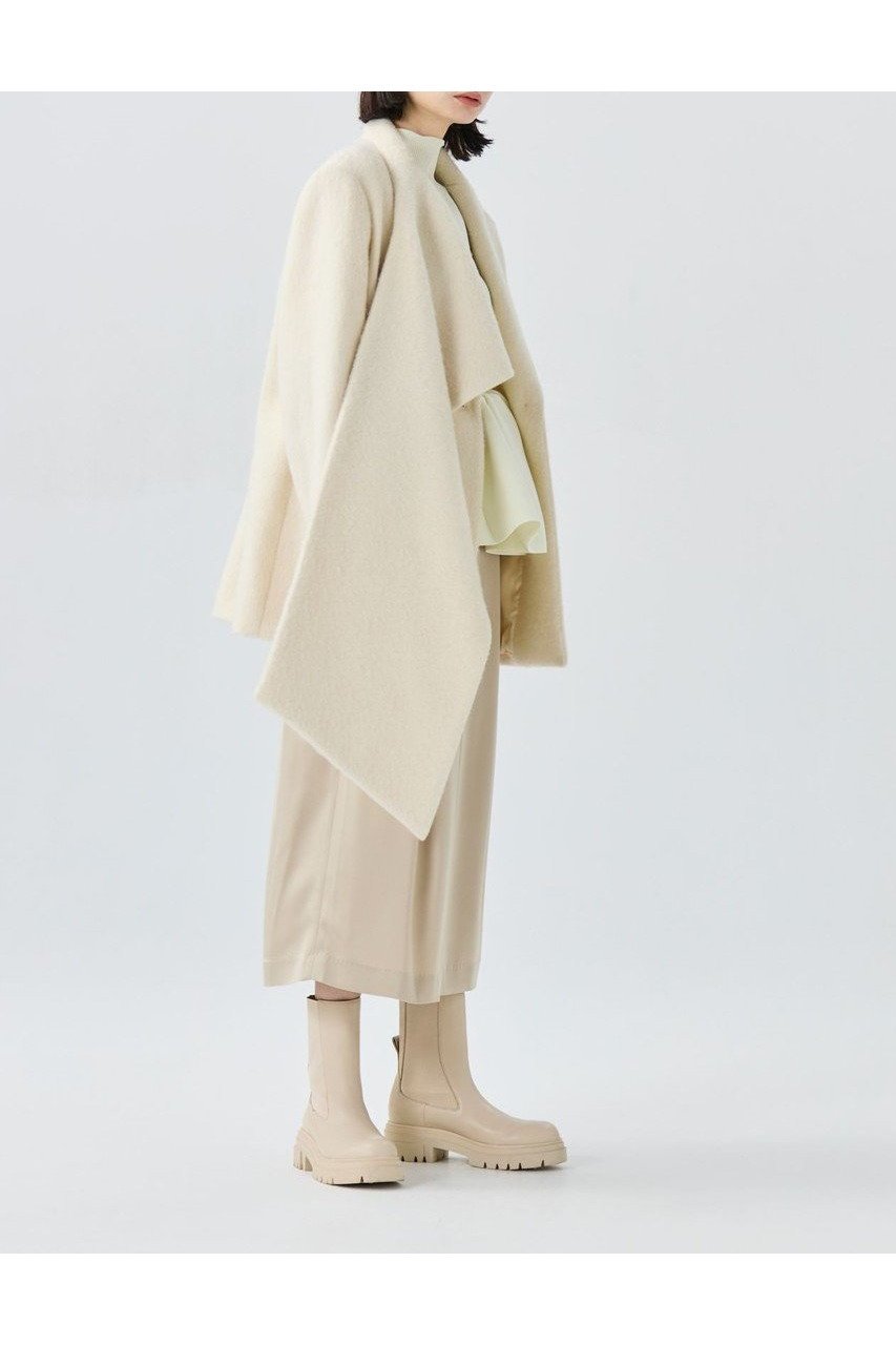 【ティーチ/TEECHI】のウールミックスシャギーコート 人気、トレンドファッション・服の通販 founy(ファニー) 　ファッション　Fashion　レディースファッション　Fashion for Women　アウター　Coat / Outerwear Collection　コート・ロングコート・ピーコート　Long Coats, Peacoats & More　シェイプ　Shape, Slim Fit　ショート　Short, Short Length　スニーカー　Sneakers, Trainers　スマート　Smart, Elegant　デニム　Denim, Jeans Material　バランス　Balance, Style Balance　フロント　Front, Front Design　ボックス　Boxy, Box Shape　防寒　Cold Protection, Winter-Ready　マフラー　Scarf, Muffler　新作・新入荷　New Arrivals / New In　other-2|ID: prp329100004722627 ipo3291000000034133362