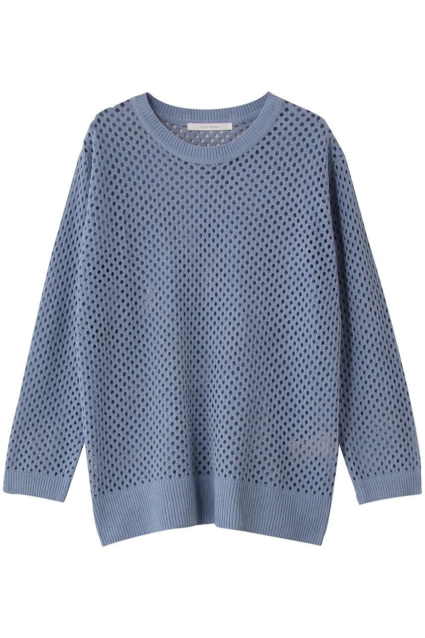 【プレインピープル/PLAIN PEOPLE】のモールニットプルオーバー インテリア・キッズ・メンズ・レディースファッション・服の通販 founy(ファニー) 　ファッション　Fashion　レディースファッション　Fashion for Women　トップス・カットソー　Cut & Sew Tops　ニット　Knit Tops & Sweaters　カジュアルプルオーバー・ニットトップス　Pullovers & Knit Tops / Casual Pullovers　おすすめ　Recommended / Our Picks　インナー　Innerwear　ベーシック　Basic, Essential　メッシュ　Mesh, Net Fabric　新作・新入荷　New Arrivals / New In　ブルー|ID: prp329100004722634 ipo3291000000034133406