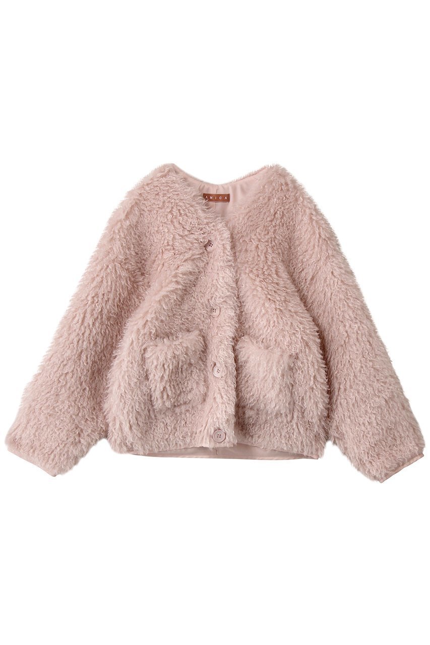 【アミカ/AMICA / KIDS】の【KIDS】プードルコートキッズ インテリア・キッズ・メンズ・レディースファッション・服の通販 founy(ファニー) 　ファッション　Fashion　キッズファッション　Fashion for Kids　アウター　Coat Outerwear /Kids　サテン　Satin, Glossy Fabric　ストレッチ　Stretch, Stretchy Fabric　エレガント 上品　Elegant　冬　Winter / This Winter　新作・新入荷　New Arrivals / New In　ピンク(9Y-11Y)|ID: prp329100004722640 ipo3291000000034133453