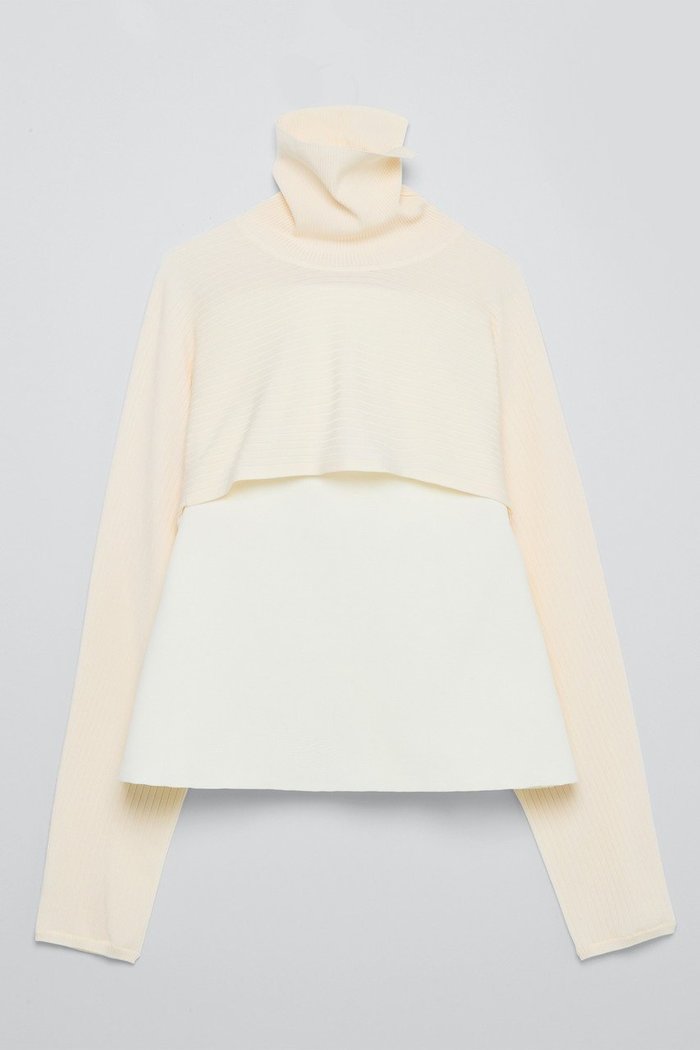 【ティーチ/TEECHI】のペプラムプルオーバーニット インテリア・キッズ・メンズ・レディースファッション・服の通販 founy(ファニー) https://founy.com/ ファッション Fashion レディースファッション Fashion for Women トップス・カットソー Cut & Sew Tops ニット Knit Tops & Sweaters カジュアルプルオーバー・ニットトップス Pullovers & Knit Tops / Casual Pullovers アクセサリー Fashion Accessories アンサンブル Ensemble Set キュプラ Cupro, Eco Fabric ストレッチ Stretch, Stretchy Fabric ビスチェ Bustier, Corset Top フォルム Silhouette, Form ペプラム Peplum, Flared Hem ボレロ Bolero, Short Cardigan エレガント 上品 Elegant 新作・新入荷 New Arrivals / New In |ID: prp329100004722656 ipo3291000000034133579