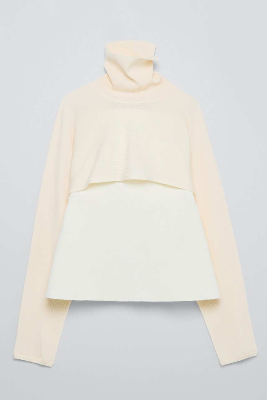 【ティーチ/TEECHI】のペプラムプルオーバーニット 人気、トレンドファッション・服の通販 founy(ファニー) 　ファッション　Fashion　レディースファッション　Fashion for Women　トップス・カットソー　Cut & Sew Tops　ニット　Knit Tops & Sweaters　カジュアルプルオーバー・ニットトップス　Pullovers & Knit Tops / Casual Pullovers　アクセサリー　Fashion Accessories　アンサンブル　Ensemble Set　キュプラ　Cupro, Eco Fabric　ストレッチ　Stretch, Stretchy Fabric　ビスチェ　Bustier, Corset Top　フォルム　Silhouette, Form　ペプラム　Peplum, Flared Hem　ボレロ　Bolero, Short Cardigan　エレガント 上品　Elegant　新作・新入荷　New Arrivals / New In　 other-1|ID: prp329100004722656 ipo3291000000034133579