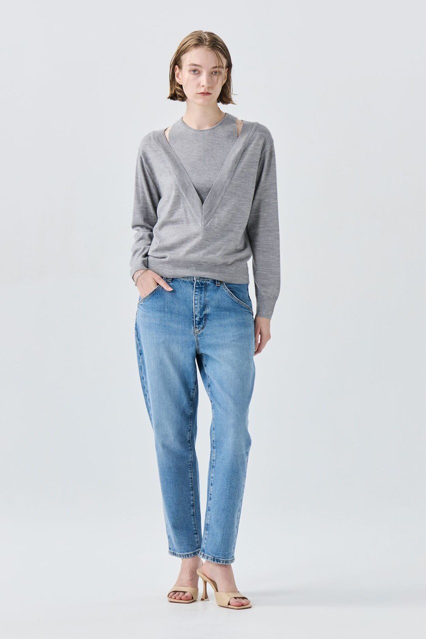 【ティーチ/TEECHI】のレイヤードプルオーバーニット 人気、トレンドファッション・服の通販 founy(ファニー) 　ファッション　Fashion　レディースファッション　Fashion for Women　トップス・カットソー　Cut & Sew Tops　ニット　Knit Tops & Sweaters　カジュアルプルオーバー・ニットトップス　Pullovers & Knit Tops / Casual Pullovers　抗菌　Antibacterial, Bacteria-Resistant　シンプル　Simple, Minimal　スリット　Slit, Slit Detail　おすすめ　Recommended / Our Picks　新作・新入荷　New Arrivals / New In　other-6|ID: prp329100004722658 ipo3291000000034133602