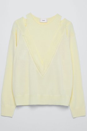 【ティーチ/TEECHI】のレイヤードプルオーバーニット 人気、トレンドファッション・服の通販 founy(ファニー) ファッション Fashion レディースファッション Fashion for Women トップス・カットソー Cut & Sew Tops ニット Knit Tops & Sweaters カジュアルプルオーバー・ニットトップス Pullovers & Knit Tops / Casual Pullovers おすすめ Recommended / Our Picks シンプル Simple, Minimal スリット Slit, Slit Detail 抗菌 Antibacterial, Bacteria-Resistant |ID:prp329100004722658