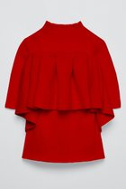 【ティーチ/TEECHI】のケープ付きプルオーバーニット レッド|ID: prp329100004722660 ipo3291000000035870437