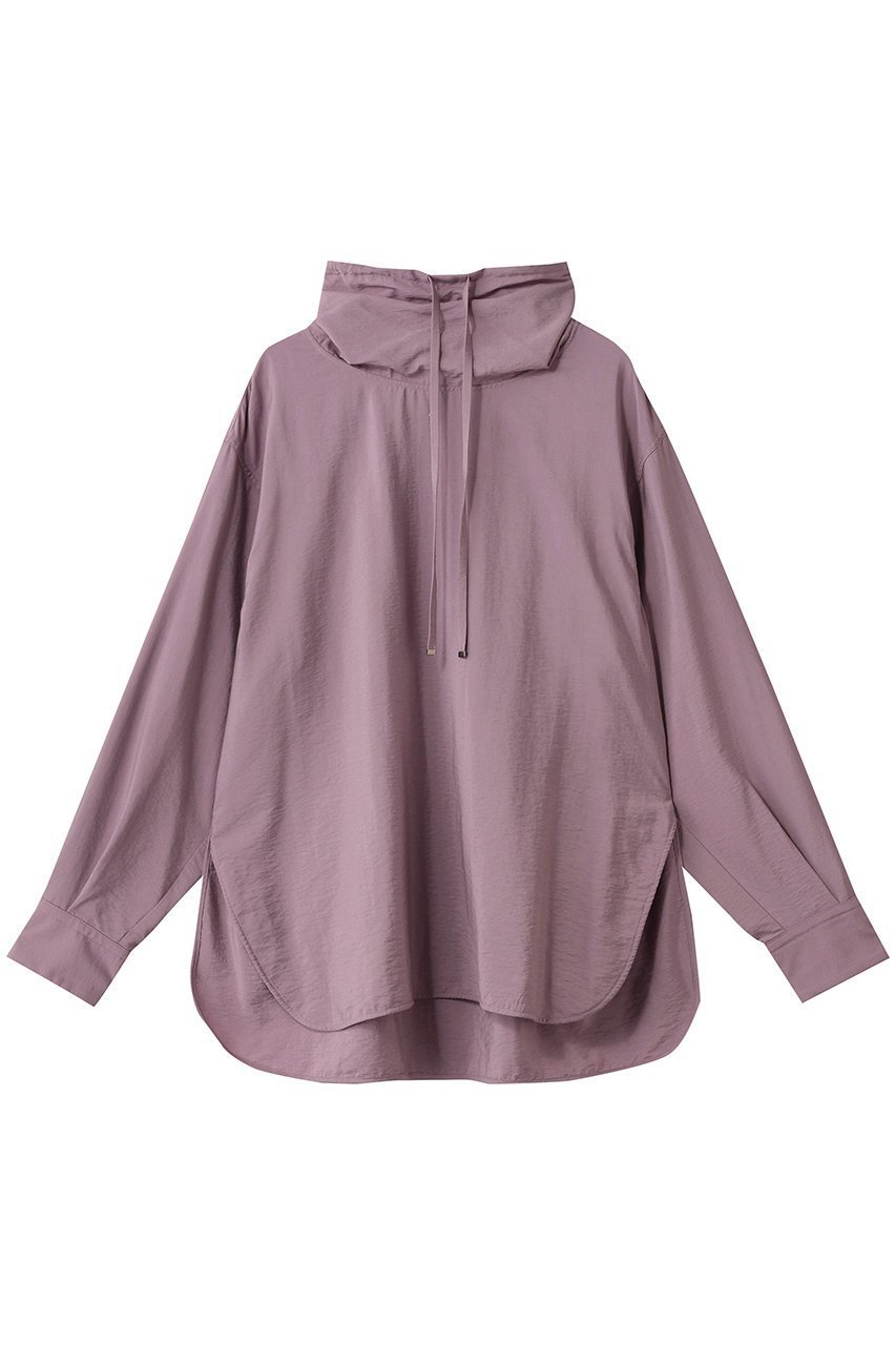 【スタニングルアー/STUNNING LURE】のギャザースタンドカラーブラウス インテリア・キッズ・メンズ・レディースファッション・服の通販 founy(ファニー) 　ファッション　Fashion　レディースファッション　Fashion for Women　トップス・カットソー　Cut & Sew Tops　シャツ・ブラウス・オフィスカジュアル　Elegant Blouses & Button-Ups　ギャザー　Gathered, Ruffled　スタンド　Stand Collar, Upright Stand　スラックス　Slacks, Dress Pants　スリット　Slit, Slit Detail　スリーブ　Sleeve, Long Sleeve / Short Sleeve　センター　Center, Center Line　デニム　Denim, Jeans Material　ロング　Long, Long-Length　ピンク|ID: prp329100004722669 ipo3291000000035493743