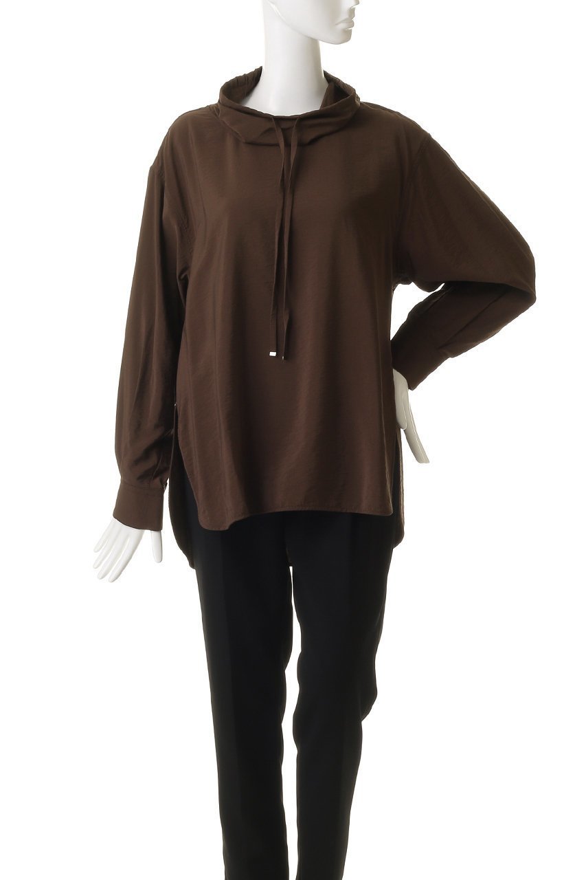 【スタニングルアー/STUNNING LURE】のギャザースタンドカラーブラウス 人気、トレンドファッション・服の通販 founy(ファニー) 　ファッション　Fashion　レディースファッション　Fashion for Women　トップス・カットソー　Cut & Sew Tops　シャツ・ブラウス・オフィスカジュアル　Elegant Blouses & Button-Ups　ギャザー　Gathered, Ruffled　スタンド　Stand Collar, Upright Stand　スラックス　Slacks, Dress Pants　スリット　Slit, Slit Detail　スリーブ　Sleeve, Long Sleeve / Short Sleeve　センター　Center, Center Line　デニム　Denim, Jeans Material　ロング　Long, Long-Length　other-2|ID: prp329100004722669 ipo3291000000035984979