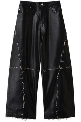 【メゾンスペシャル/MAISON SPECIAL】 【UNISEX】フリンジ切リ替エアーティフィシャルレザーパンツ人気、トレンドファッション・服の通販 founy(ファニー) ファッション Fashion レディースファッション Fashion for Women パンツ Pants & Trousers ユニセックス Unisex, Genderless ストレッチ Stretch, Stretchy Fabric フェイクレザー Faux Leather, PU Leather フリンジ Fringe, Tassel リアル Real, Realistic 新作・新入荷 New Arrivals / New In |ID:prp329100004722674