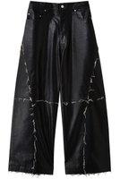 【メゾンスペシャル/MAISON SPECIAL】の【UNISEX】フリンジ切リ替エアーティフィシャルレザーパンツ 人気、トレンドファッション・服の通販 founy(ファニー) ファッション Fashion レディースファッション Fashion for Women パンツ Pants & Trousers ユニセックス Unisex, Genderless ストレッチ Stretch, Stretchy Fabric フェイクレザー Faux Leather, PU Leather フリンジ Fringe, Tassel リアル Real, Realistic 新作・新入荷 New Arrivals / New In |ID:prp329100004722674
