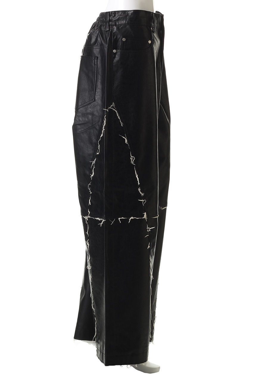 【メゾンスペシャル/MAISON SPECIAL】の【UNISEX】フリンジ切リ替エアーティフィシャルレザーパンツ 人気、トレンドファッション・服の通販 founy(ファニー) 　ファッション　Fashion　レディースファッション　Fashion for Women　パンツ　Pants & Trousers　ユニセックス　Unisex, Genderless　ストレッチ　Stretch, Stretchy Fabric　フェイクレザー　Faux Leather, PU Leather　フリンジ　Fringe, Tassel　リアル　Real, Realistic　新作・新入荷　New Arrivals / New In　other-3|ID: prp329100004722674 ipo3291000000034133735