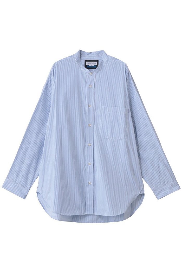 【メゾンスペシャル/MAISON SPECIAL】の【UNISEX】トーマスメイソンプライムオーバーL/Sバンドカラーシャツ インテリア・キッズ・メンズ・レディースファッション・服の通販 founy(ファニー) https://founy.com/ ファッション Fashion レディースファッション Fashion for Women トップス・カットソー Cut & Sew Tops シャツ・ブラウス・オフィスカジュアル Elegant Blouses & Button-Ups ユニセックス Unisex, Genderless スリーブ Sleeve, Long Sleeve / Short Sleeve パターン Pattern, Design Print ロング Long, Long-Length |ID: prp329100004722675 ipo3291000000035870486