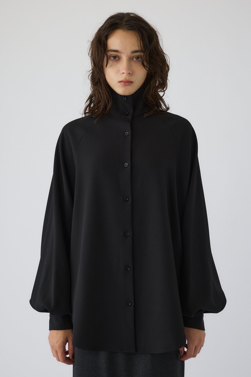 【リムアーク/RIM.ARK】の【10/8 10:00販売開始】Super volume sleeve SH/シャツ インテリア・キッズ・メンズ・レディースファッション・服の通販 founy(ファニー) 　ファッション　Fashion　レディースファッション　Fashion for Women　トップス・カットソー　Cut & Sew Tops　シャツ・ブラウス・オフィスカジュアル　Elegant Blouses & Button-Ups　ボリューム袖・フリルスリーブブラウス　Voluminous & Ruffle Sleeves / Puffy Sleeve Tops　エレガント 上品　Elegant　シャンブレー　Chambray, Denim-Like Fabric　シンプル　Simple, Minimal　スリーブ　Sleeve, Long Sleeve / Short Sleeve　ミックス　Mix, Mixed Style　ロング　Long, Long-Length　ブラック|ID: prp329100004722689 ipo3291000000034133954