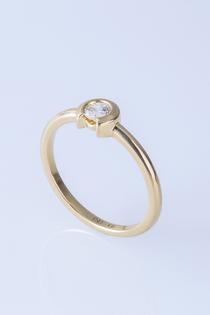 【エネイ/ENEY】の【受注生産】BEZEL K18YG 0.17カラットリング インテリア・キッズ・メンズ・レディースファッション・服の通販 founy(ファニー) 　ファッション　Fashion　レディースファッション　Fashion for Women　おすすめ　Recommended / Our Picks　コレクション　Collection, Seasonal Line　シンプル　Simple, Minimal　スリット　Slit, Slit Detail　ダイヤモンド　Diamond, Brilliant Cut　新作・新入荷　New Arrivals / New In　ゴールド|ID: prp329100004725031 ipo3291000000034143745