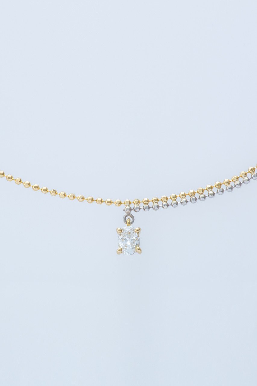 【エネイ/ENEY】の【受注生産】PIXEL0.1カラットオーバルチェーンネックレス インテリア・キッズ・メンズ・レディースファッション・服の通販 founy(ファニー) 　ファッション　Fashion　レディースファッション　Fashion for Women　ジュエリー　Jewelry　ネックレス　Necklaces & Pendants　イエロー　Yellow　オーバル　Oval Design　コレクション　Collection, Seasonal Line　チェーン　Chain, Chain Strap　ネックレス　Necklace, Pendant Necklace　ゴールド/シルバー|ID: prp329100004725035 ipo3291000000035384530