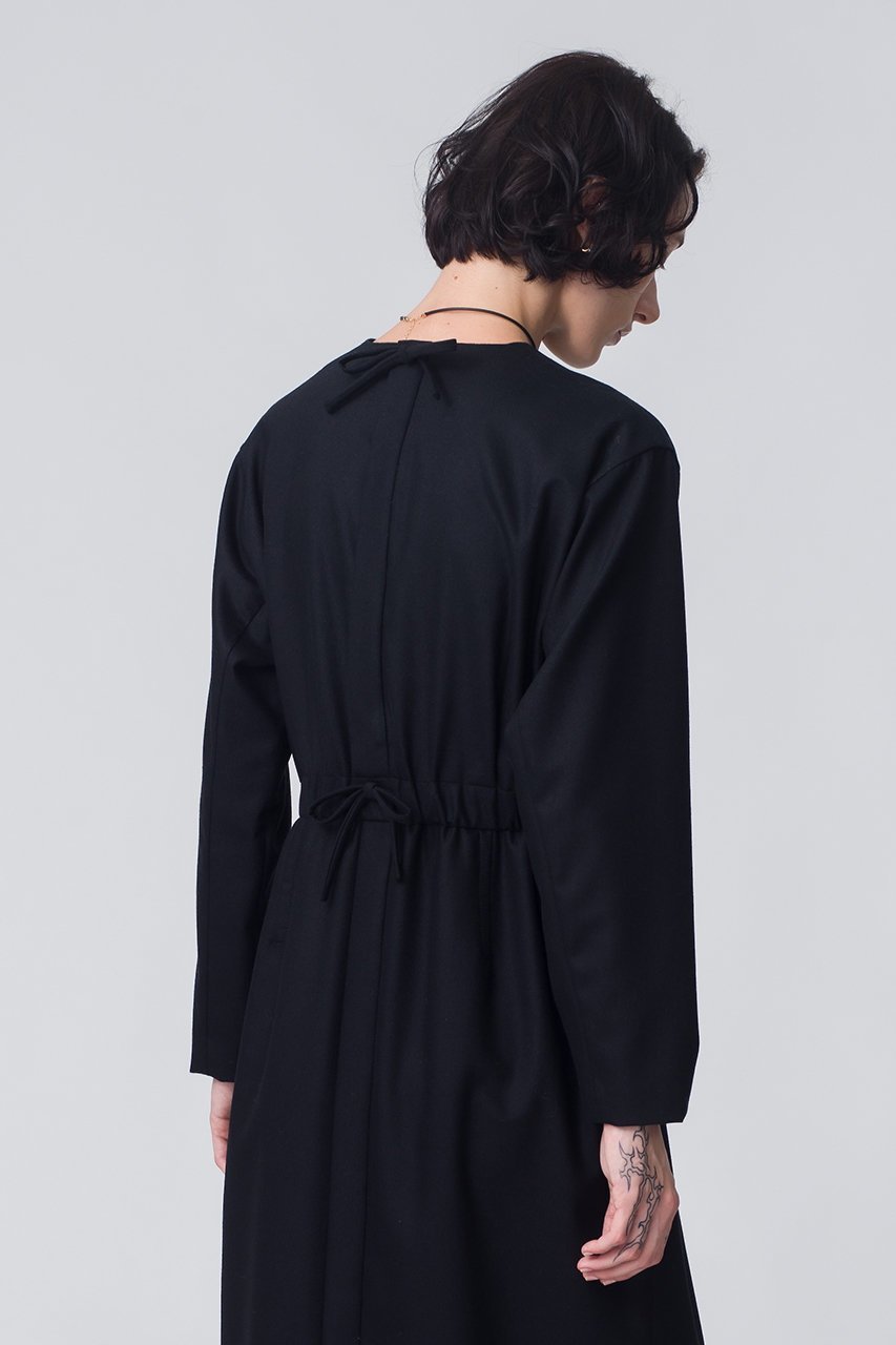 【エブール/ebure】のウールポプリン Iラインワンピース 人気、トレンドファッション・服の通販 founy(ファニー) 　ファッション　Fashion　レディースファッション　Fashion for Women　ワンピース　Dresses　チュニック　Tunic Tops & Dresses　シンプル　Simple, Minimal　チュニック　Tunic, Long Top　メルトン　Melton, Heavy Wool　リボン　Ribbon, Bow　エレガント 上品　Elegant　長袖　Long Sleeve, Full Sleeve　other-7|ID: prp329100004725040 ipo3291000000034241638