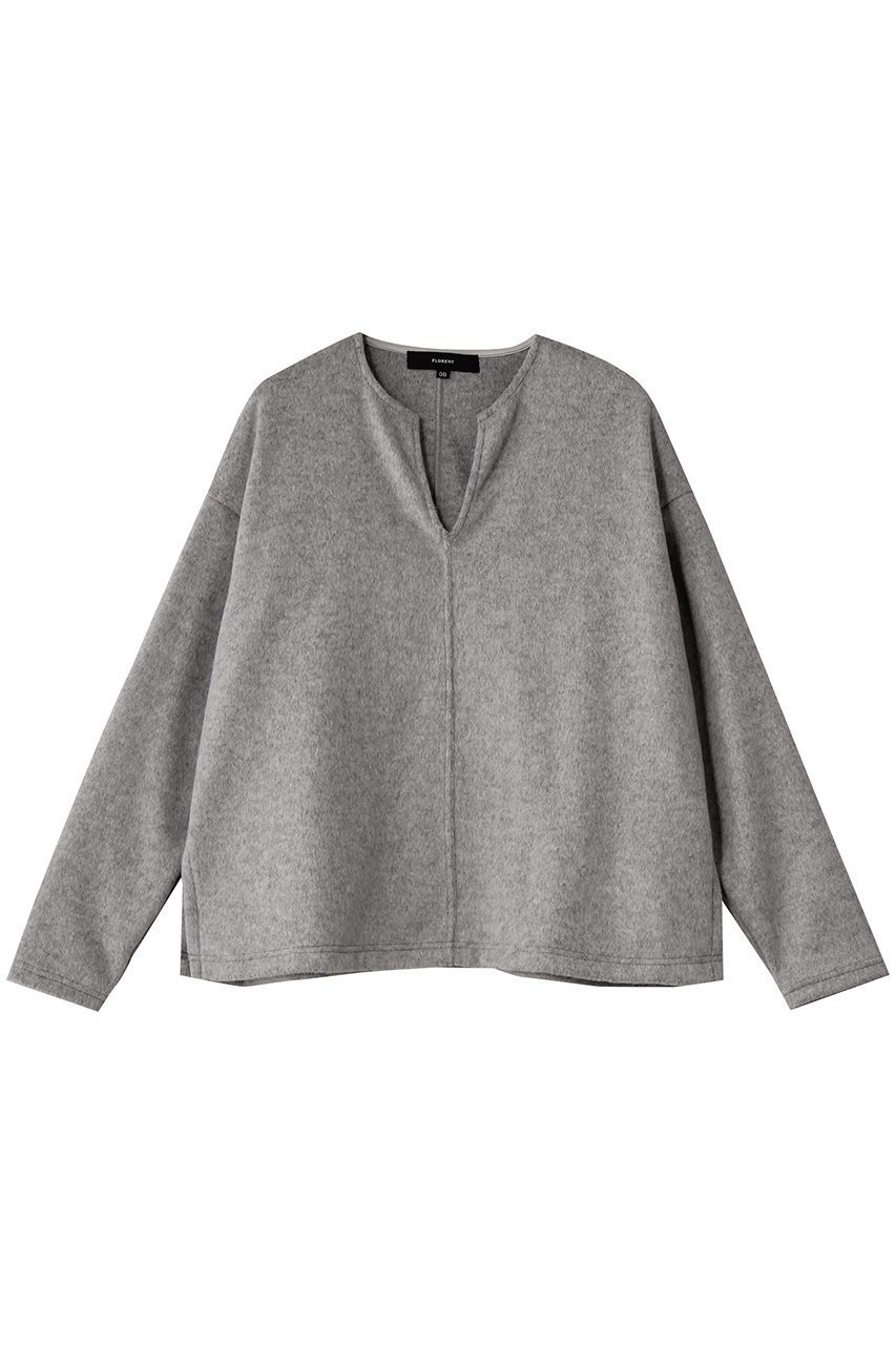 【フローレント/FLORENT】のウールライク シャギー キーネック プルオーバー インテリア・キッズ・メンズ・レディースファッション・服の通販 founy(ファニー) 　ファッション　Fashion　レディースファッション　Fashion for Women　トップス・カットソー　Cut & Sew Tops　ニット　Knit Tops & Sweaters　カジュアルプルオーバー・ニットトップス　Pullovers & Knit Tops / Casual Pullovers　なめらか　Smooth, Silky Texture　新作・新入荷　New Arrivals / New In　ビジネス 仕事 通勤　Business / Work / Commuting　ライトグレー|ID: prp329100004725043 ipo3291000000034143821