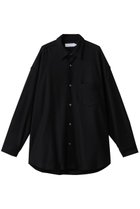 【グラフペーパー/Graphpaper】のWool Smooth Flannel Oversized Regular Collar Shirt/シャツ ブラック|ID:prp329100004725048