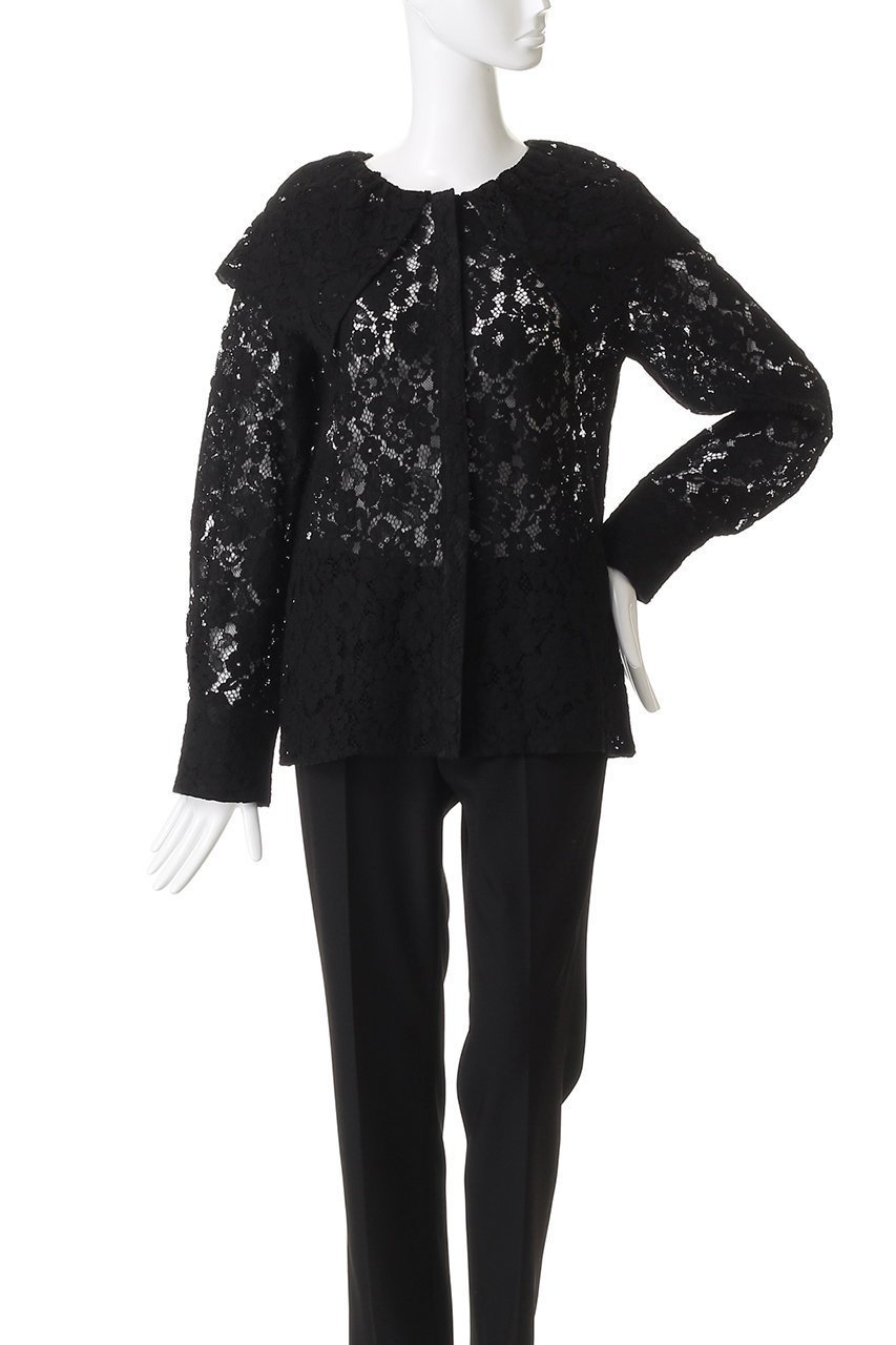 【マノフ/MANOF】のLACE COLLAR SHIRT 人気、トレンドファッション・服の通販 founy(ファニー) 　ファッション　Fashion　レディースファッション　Fashion for Women　トップス・カットソー　Cut & Sew Tops　シャツ・ブラウス・オフィスカジュアル　Elegant Blouses & Button-Ups　おすすめ　Recommended / Our Picks　エレガント 上品　Elegant　ジャケット　Jacket, Outerwear　スリーブ　Sleeve, Long Sleeve / Short Sleeve　フェミニン　Feminine, Girly　レース　Lace, Lace Fabric　ロング　Long, Long-Length　other-2|ID: prp329100004725051 ipo3291000000035971743