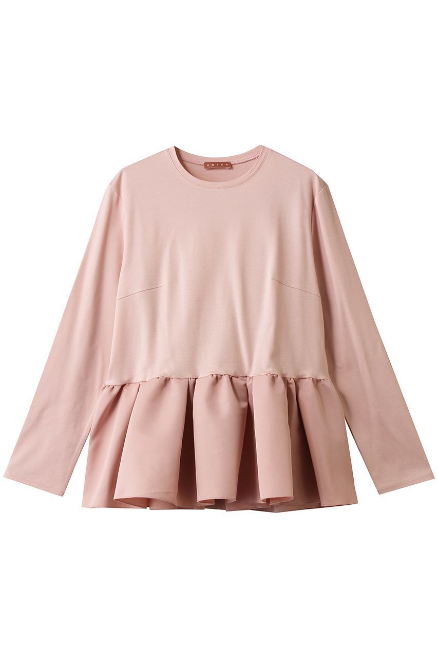 【アミカ/AMICA】のバレリーナロングTシャツ インテリア・キッズ・メンズ・レディースファッション・服の通販 founy(ファニー) 　ファッション　Fashion　レディースファッション　Fashion for Women　トップス・カットソー　Cut & Sew Tops　シャツ・ブラウス・オフィスカジュアル　Elegant Blouses & Button-Ups　ロングTシャツ・Tシャツ　Longline T-Shirts & Tees　カットソー・ベーシックTシャツ　Cut-and-Sewn Tops / Stretch Tees & Basics　おすすめ　Recommended / Our Picks　グログラン　Grosgrain, Grosgrain Ribbon　サテン　Satin, Glossy Fabric　スリーブ　Sleeve, Long Sleeve / Short Sleeve　バレエ　Ballet, Ballet Style　モダン　Modern, Contemporary　リラックス　Relax, Relaxed Fit　ロング　Long, Long-Length　人気　Popular, Best Seller　切替　Switching, Contrast Panel　新作・新入荷　New Arrivals / New In　スモークピンク|ID: prp329100004725057 ipo3291000000034143961