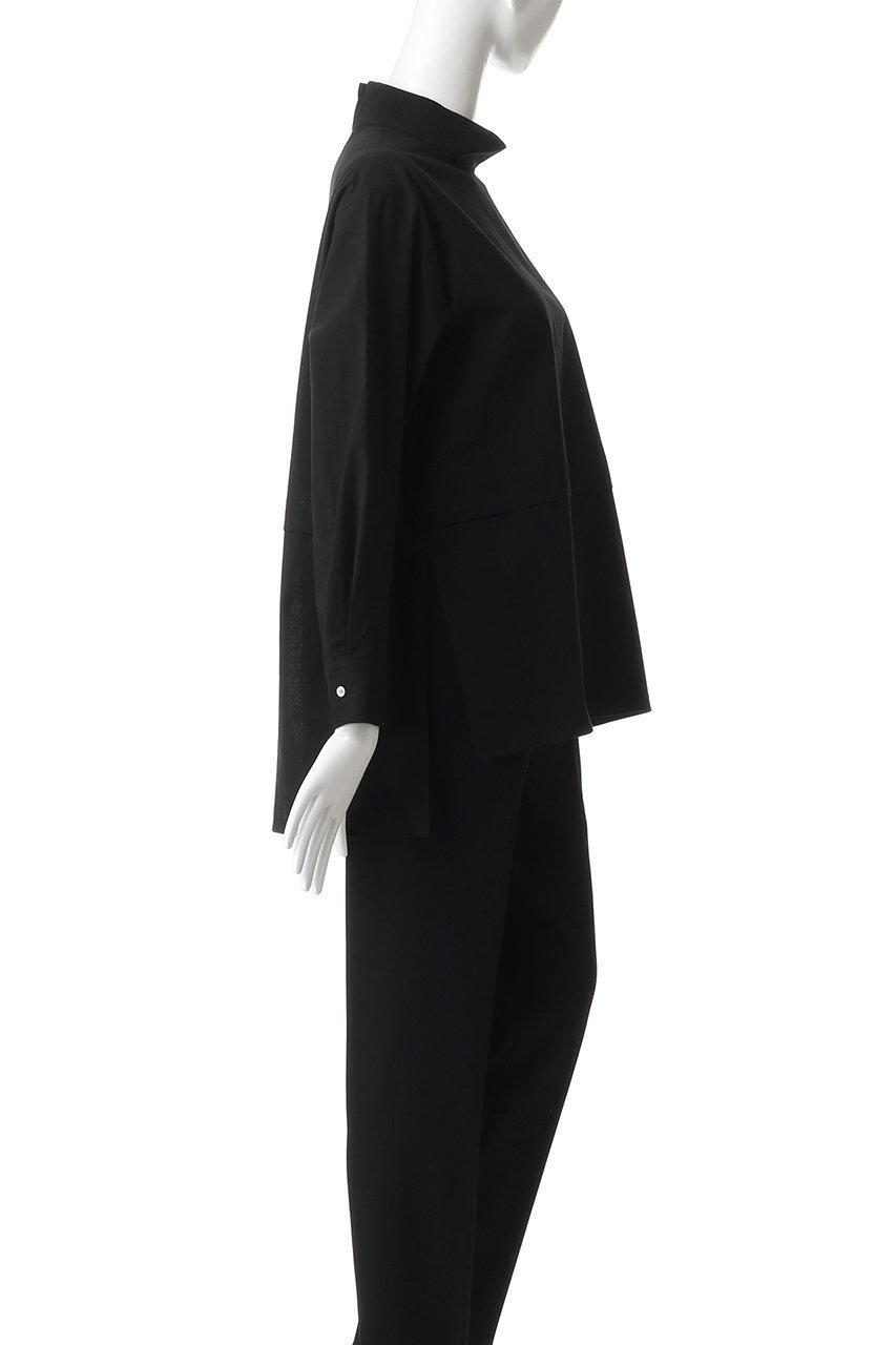 【プレインピープル/PLAIN PEOPLE】のCOTTON SABREタック&スリットハイネックブラウス 人気、トレンドファッション・服の通販 founy(ファニー) 　ファッション　Fashion　レディースファッション　Fashion for Women　トップス・カットソー　Cut & Sew Tops　シャツ・ブラウス・オフィスカジュアル　Elegant Blouses & Button-Ups　スリット　Slit, Slit Detail　スリーブ　Sleeve, Long Sleeve / Short Sleeve　ハイネック　High Neck, Mock Neck　ロング　Long, Long-Length　新作・新入荷　New Arrivals / New In　other-3|ID: prp329100004725065 ipo3291000000034144019