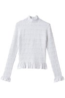 【マーレット/MERLETTE】のKANTOR スモッキング刺しゅう ハイネックジャージートップス 人気、トレンドファッション・服の通販 founy(ファニー) ファッション Fashion レディースファッション Fashion for Women トップス・カットソー Cut & Sew Tops ニット Knit Tops & Sweaters カジュアルプルオーバー・ニットトップス Pullovers & Knit Tops / Casual Pullovers スモッキング Smocking, Gathered Stitching トレンド Trend, Trending Now フリル Frill, Ruffle 新作・新入荷 New Arrivals / New In |ID:prp329100004725083