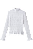 【マーレット/MERLETTE】のKANTOR スモッキング刺しゅう ハイネックジャージートップス 人気、トレンドファッション・服の通販 founy(ファニー) ファッション Fashion レディースファッション Fashion for Women トップス・カットソー Cut & Sew Tops ニット Knit Tops & Sweaters カジュアルプルオーバー・ニットトップス Pullovers & Knit Tops / Casual Pullovers スモッキング Smocking, Gathered Stitching トレンド Trend, Trending Now フリル Frill, Ruffle 新作・新入荷 New Arrivals / New In thumbnail ホワイト|ID: prp329100004725083 ipo3291000000034144127