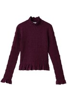 【マーレット/MERLETTE】のKANTOR スモッキング刺しゅう ハイネックジャージートップス 人気、トレンドファッション・服の通販 founy(ファニー) ファッション Fashion レディースファッション Fashion for Women トップス・カットソー Cut & Sew Tops ニット Knit Tops & Sweaters カジュアルプルオーバー・ニットトップス Pullovers & Knit Tops / Casual Pullovers スモッキング Smocking, Gathered Stitching トレンド Trend, Trending Now フリル Frill, Ruffle 新作・新入荷 New Arrivals / New In thumbnail バーガンディー|ID: prp329100004725083 ipo3291000000034144129