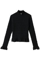 【マーレット/MERLETTE】のKANTOR スモッキング刺しゅう ハイネックジャージートップス 人気、トレンドファッション・服の通販 founy(ファニー) ファッション Fashion レディースファッション Fashion for Women トップス・カットソー Cut & Sew Tops ニット Knit Tops & Sweaters カジュアルプルオーバー・ニットトップス Pullovers & Knit Tops / Casual Pullovers スモッキング Smocking, Gathered Stitching トレンド Trend, Trending Now フリル Frill, Ruffle 新作・新入荷 New Arrivals / New In thumbnail ブラック|ID: prp329100004725083 ipo3291000000034144131